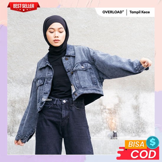 Queena Jaket Jeans Wanita Oversize Jacket Denim Wanita Oversize Jeket Levis Cewek Jumbo Baju Jaket W