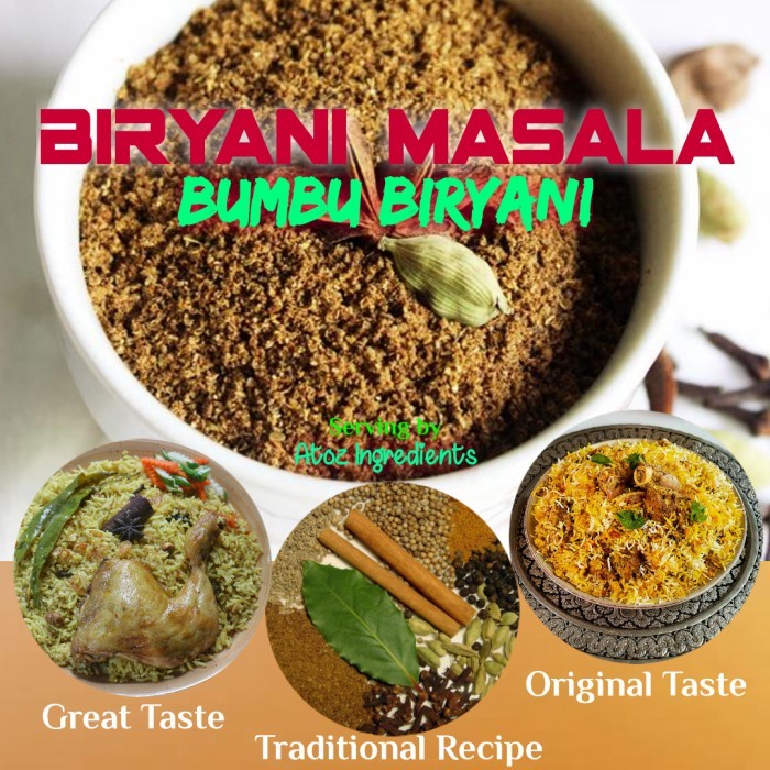 

Biryani Masala 500 Gram / Bumbu Nasi Biryani 500 Gram