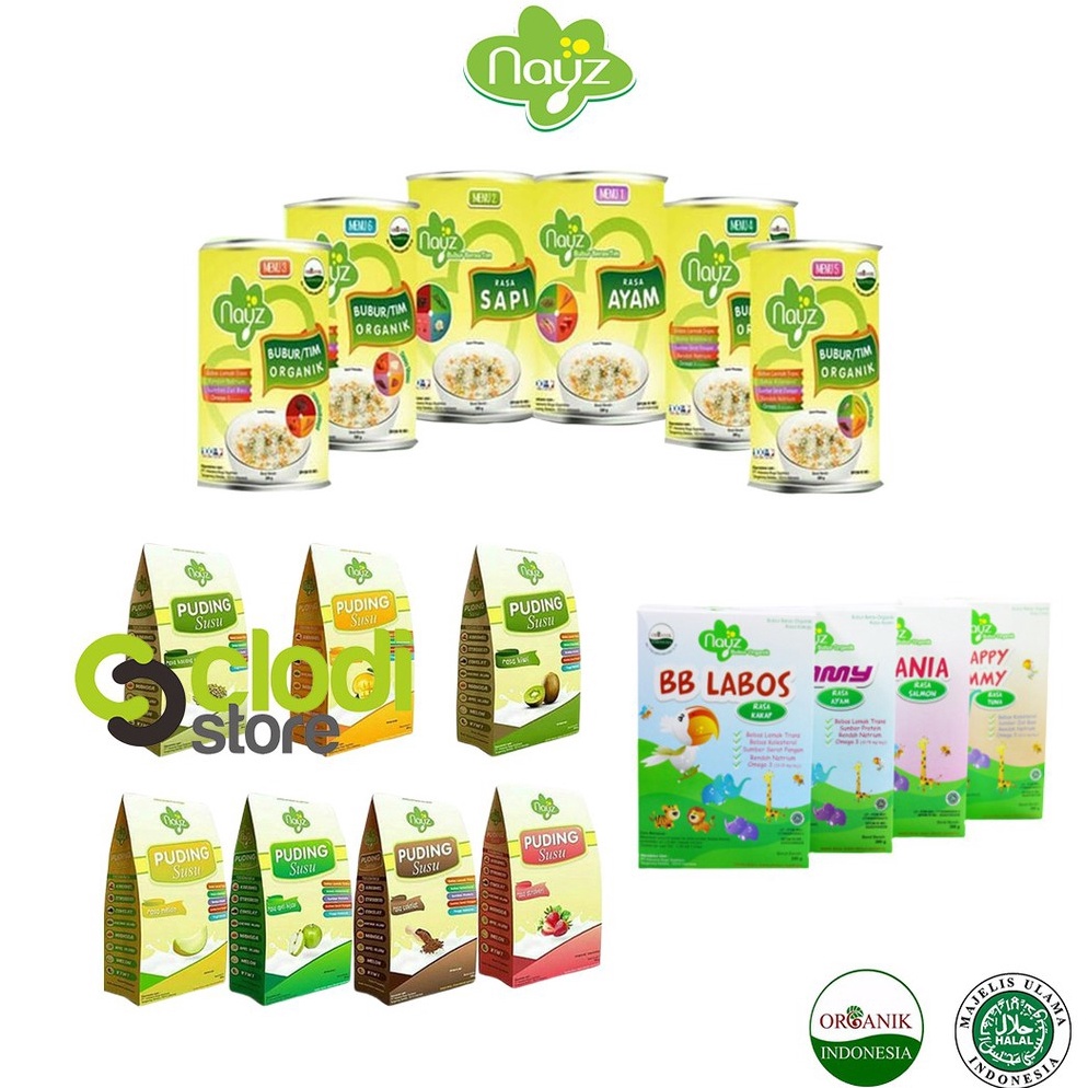 ZBFG-74 ORIGINAL NAYZ BUBUR BAYI BERAS ORGANIK PUDING SUSU SALMON TUNA KAKAP AYAM Penambah Nafsu Mak