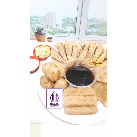 

PEMPEK PALEMBANG pempek LQueen paket campur 30 pcs + 1botol cuko 350 ml