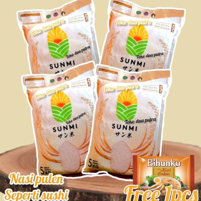 

Beras Sunmi 5 kg X 4 kantong free 1 pcs bihunku Laksa
