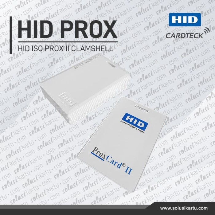 

Terlaris Kartu Rfid Hid Iso Prox Ii Clamshell Card Hid-1386 Access Control Card