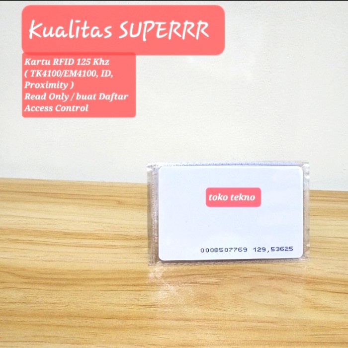 

Terlaris Kartu Rfid 125Khz / Rfid Card 125Khz / Kartu Proximity ( Read Only ).