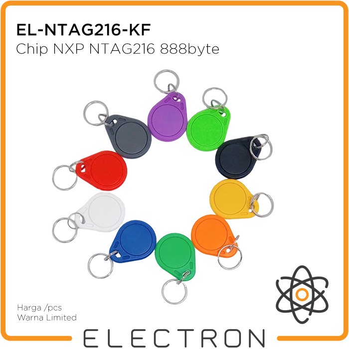 

Terlaris El-Ntag216-Kf Nfc Key Fob Rfid 13.56Mhz Tag Nxp Gantungan Kunci Keyfob