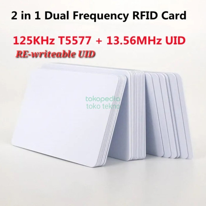 

Terlaris Kartu Dual Clone T5577 125Khz 13.56Mhz Change Uid Rewritable Writable