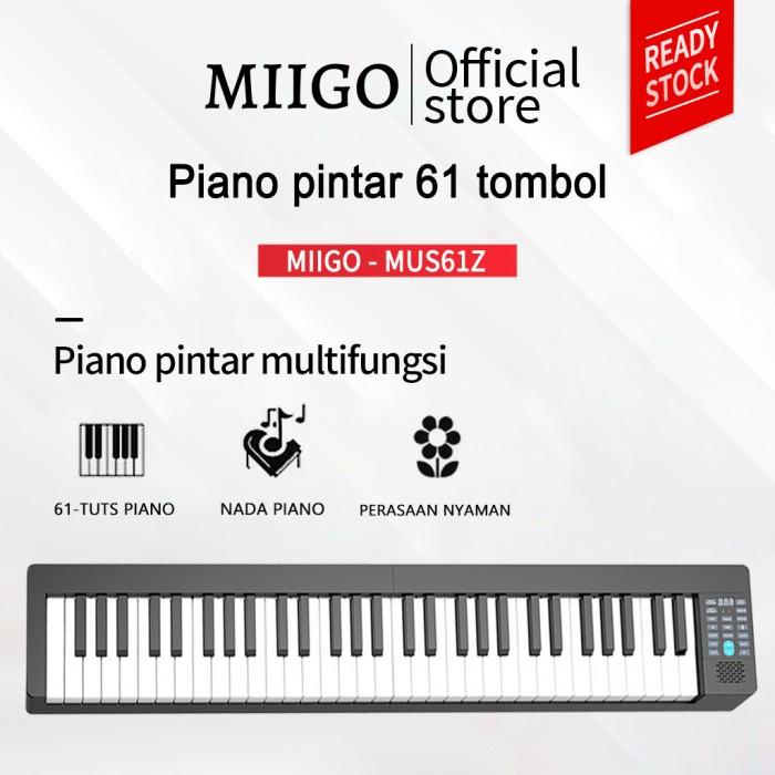 Miigo Piano Profesional 61 Tombol, Piano Listrik Pintar Portabel