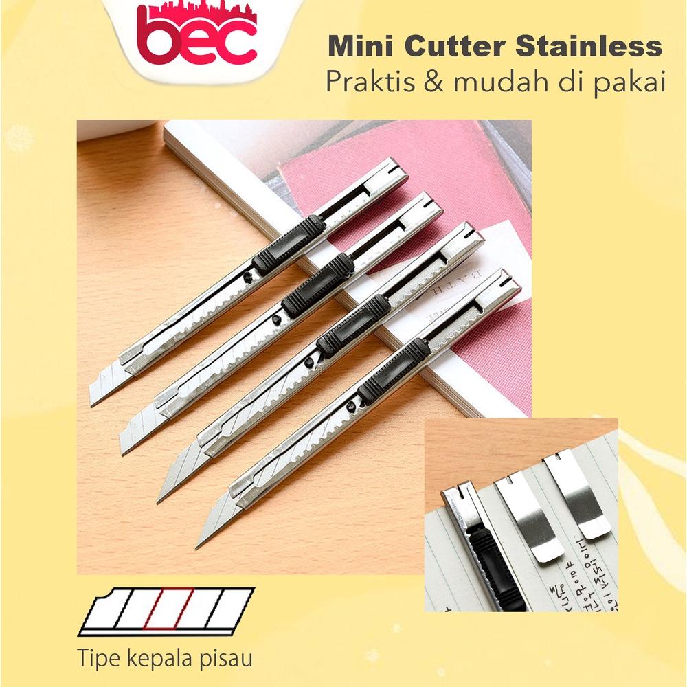 

Pisau Cutter Besi Mini 12.5 Cm Stainless