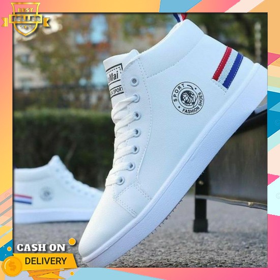 Sneakers Polos Hitam Snekr Cowok Sekolah Sneaker Putih Sneker Olahraga Sepatu Pria Casual Sepstu Sek