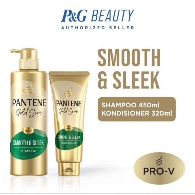 Pantene Pro-V Gold Series Smooth & Sleek Shampoo 450 Ml / Conditioner 320 Ml
