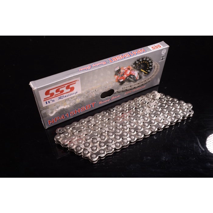 {LapanqewStore} Rantai Motor SSS 415 428 520 HSBT - Silver 415 110 Limited