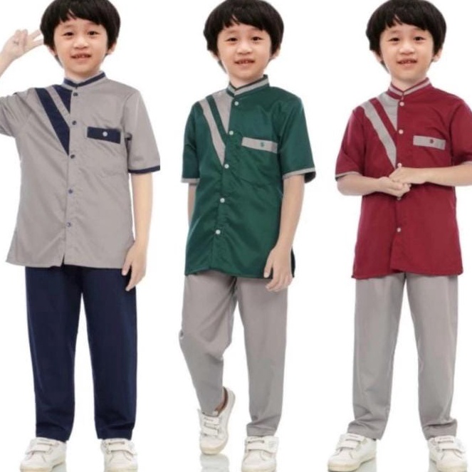 Trxv2V6h Setlan baju muslim anak laki-laki 1-12thn // Baju koko TERBARU