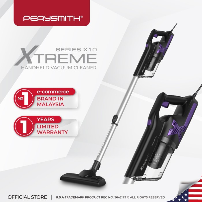 BERKUALITAS PerySmith X10 Handheld Vacuum Cleaner Home Penyedot Debu 19500PA - PerySmith X10