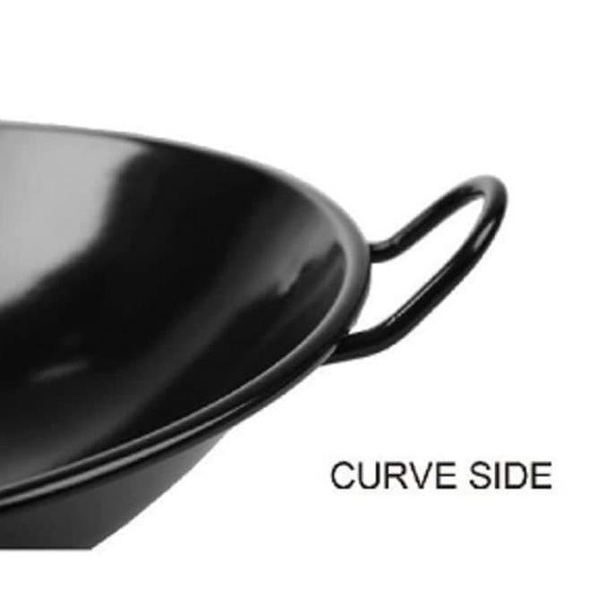 Kuali Wajan Wok Hitam Enamel 40 cm Anti Lengket