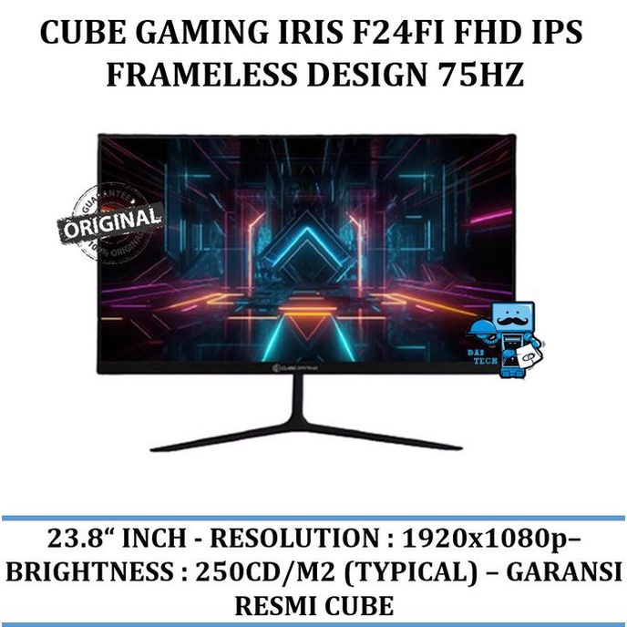 Monitor Gaming Cube Gaming Iris F24Fi Fhd Ips  Frameless Design 75Hz Babaproject72