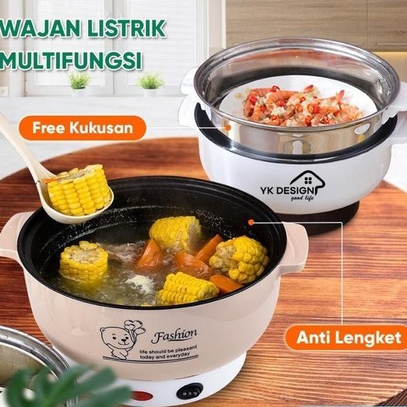 Panci Listrik Serbaguna Kapasitas Besar Multifungsi Free Kukusan 22CM