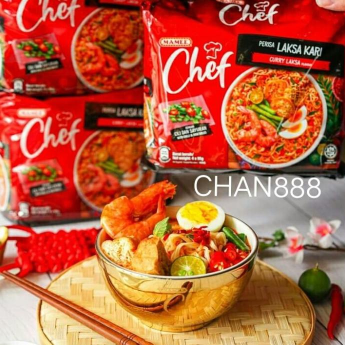 

Mie Tarik Mamee Chef Rasa Laksa Kari 1 Pack Isi 4 Bungkus