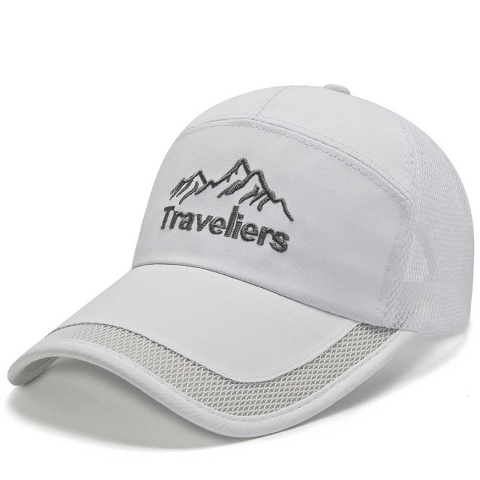 topi Baseball cap : TRAVELIERS - Topi baseball topi pria topi wanita - WHITE(D3X5) topi pria basebal