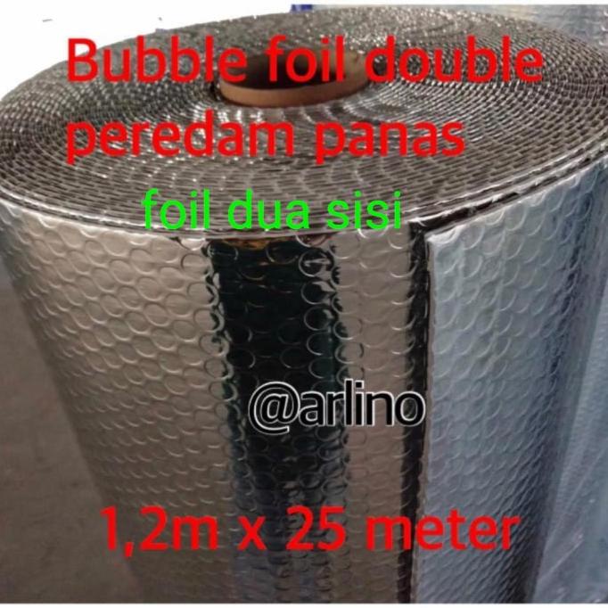 aluminium foil bubble double side insulasi atap roll an