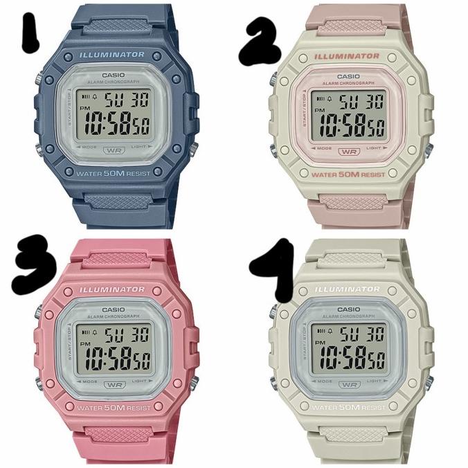 Jam Tangan Casio Wanita W-218HC New Original w218hc casio w218