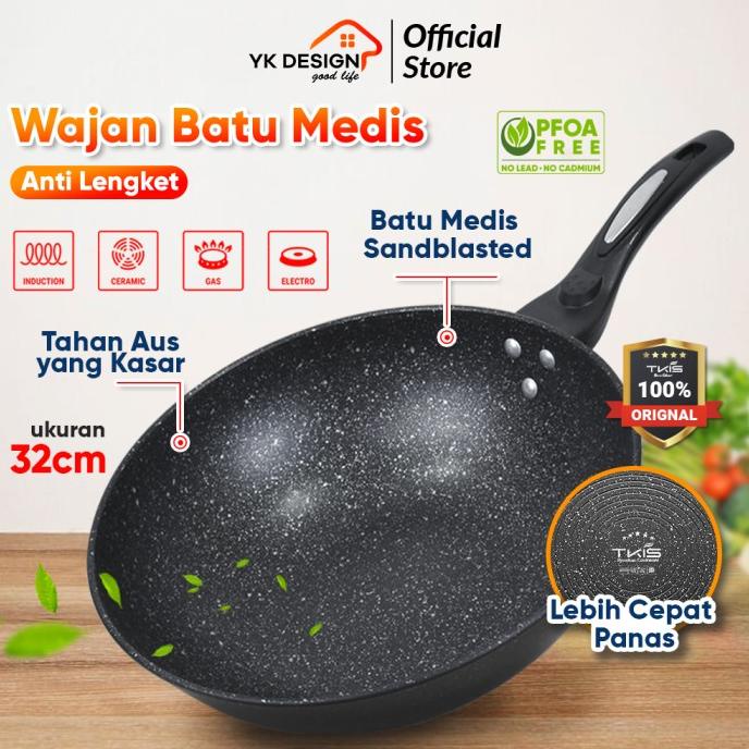 TKIS BY YK DESIGN Wajan Penggorengan 32 CM Anti Lengket TK-822-A01