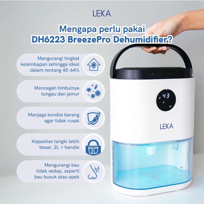 Leka Dh6223 Breezepro Dehumidifier - Serap Air Penyerap Kelembaban