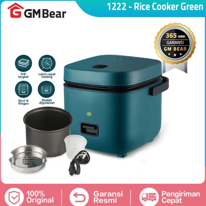 GM Bear Smart Rice Cooker Mini Green 1222- Penanak Nasi Minimalis