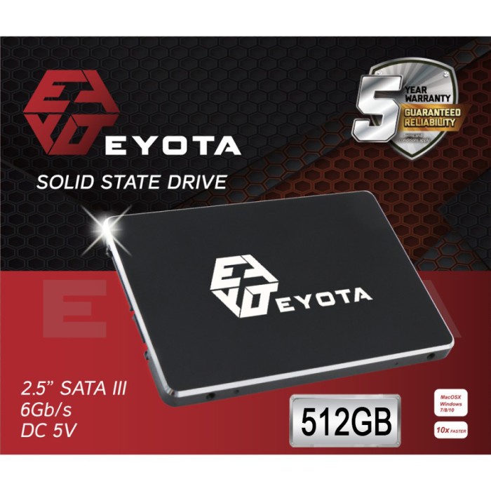 Ssd Eyota 512Gb Sata Iii 2.5" 6Gb/S Garansi Resmi - Bukan Ssd 480Gb