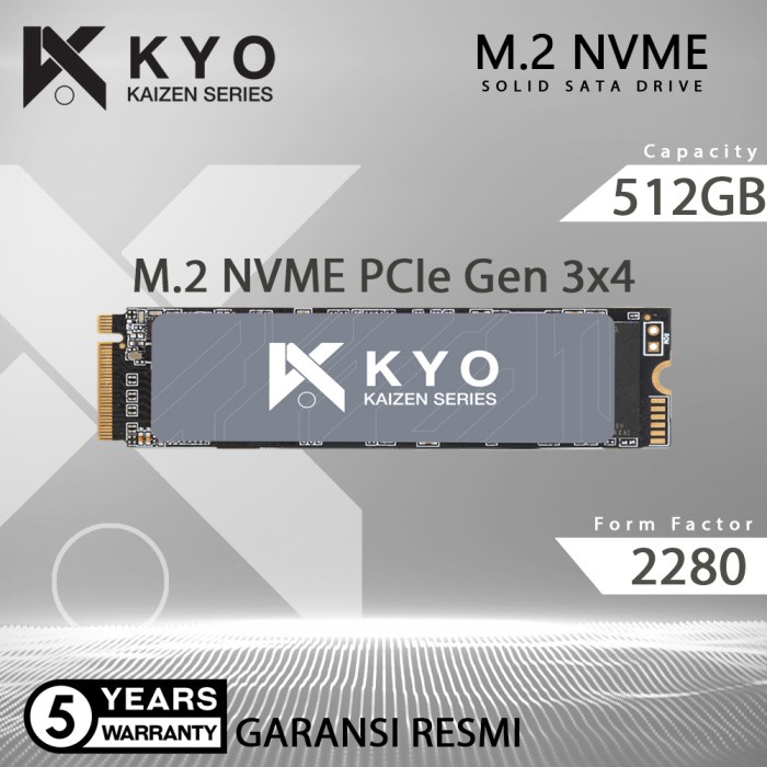 Ssd M2 Nvme / M.2 Nvme/ M2Nvme 512Gb Kaizen Resmi (Garansi 5 Tahun)