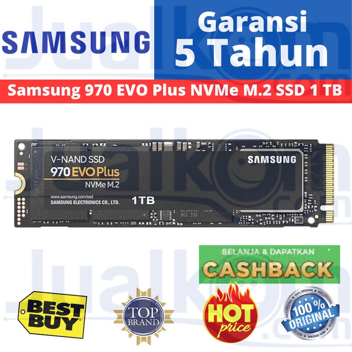 Samsung Ssd 970 Evo Plus Ssd M.2 Nvme Pcie 3.0 1Tb 1 Tb