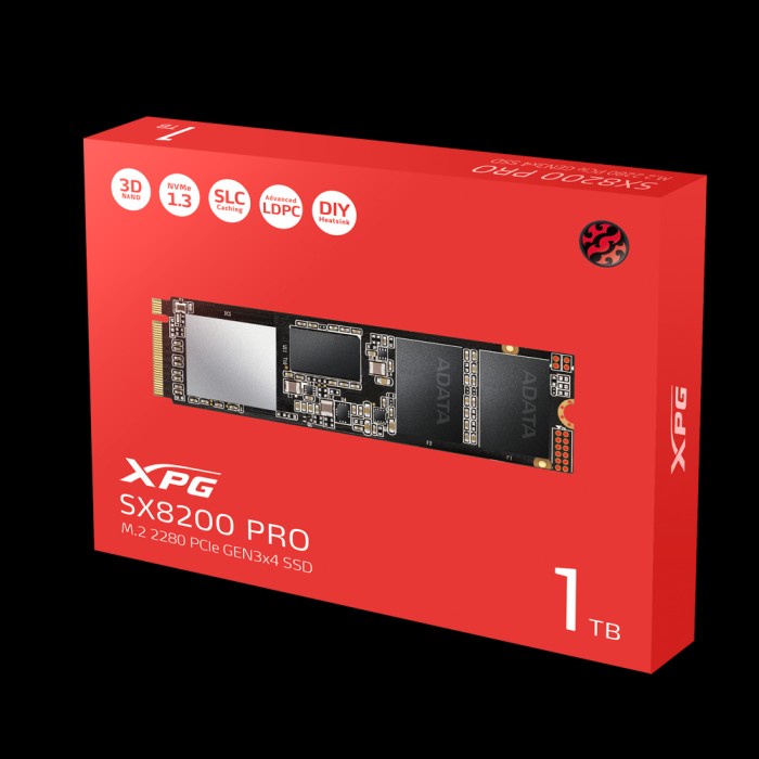 Adata Xpg Sx8200 Pro 1Tb - Nvme Gen3X4 Pcie M.2 2280 Ssd