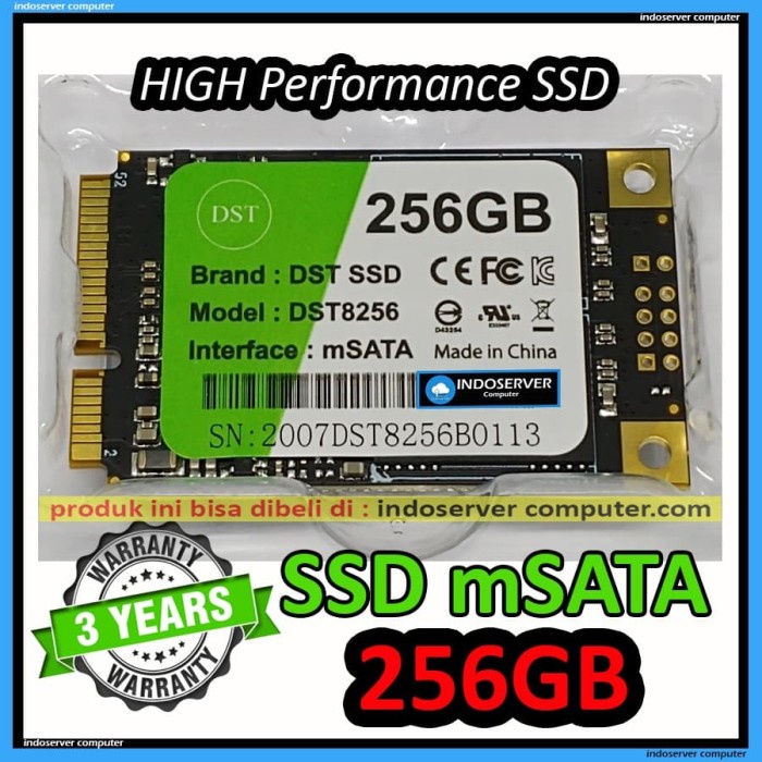 Ssd Msata 256Gb New Dst Garansi 3 Tahun