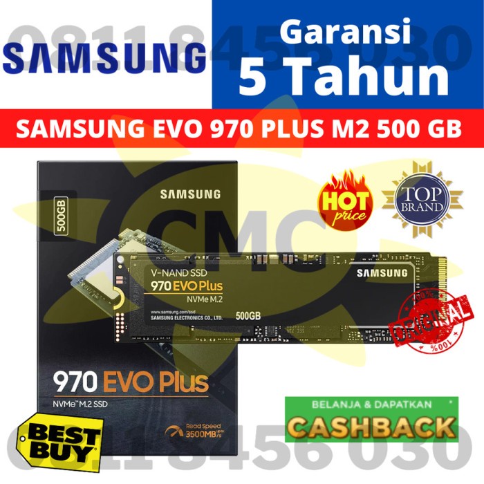 Ssd Samsung 970 Evo Plus Nvme M.2 M2 500Gb