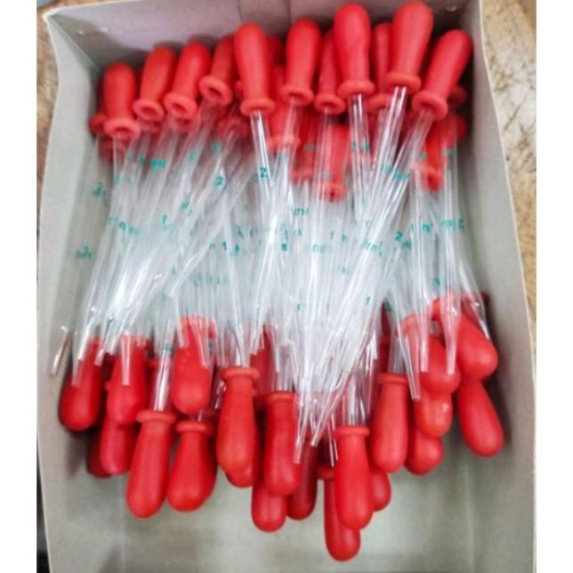 Pipet Tetes Kaca Dot Merah Skala 2 Ml ( Per Box )