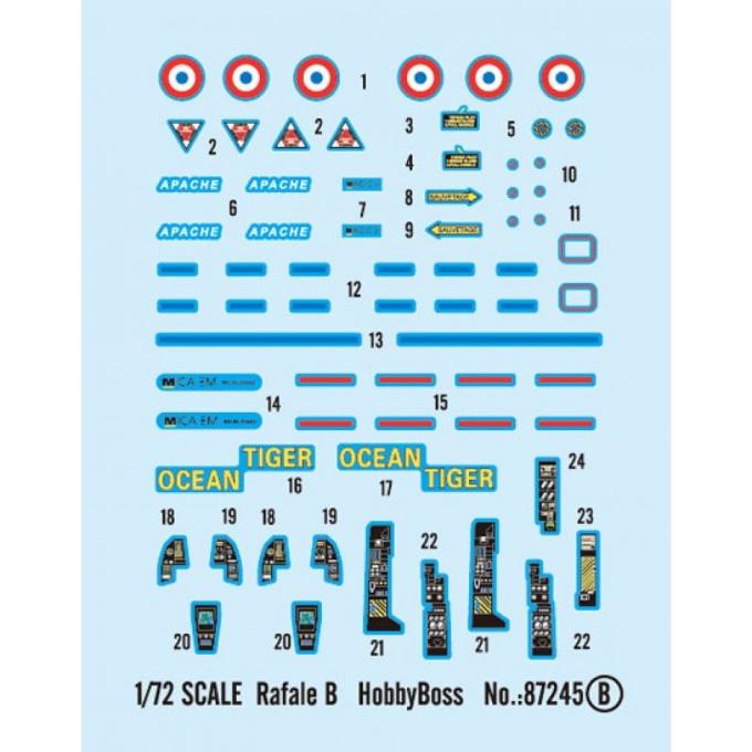 Model Kit Miniatur Pesawat Dassault Rafale B Hobby Boss 21 Cm 1:72