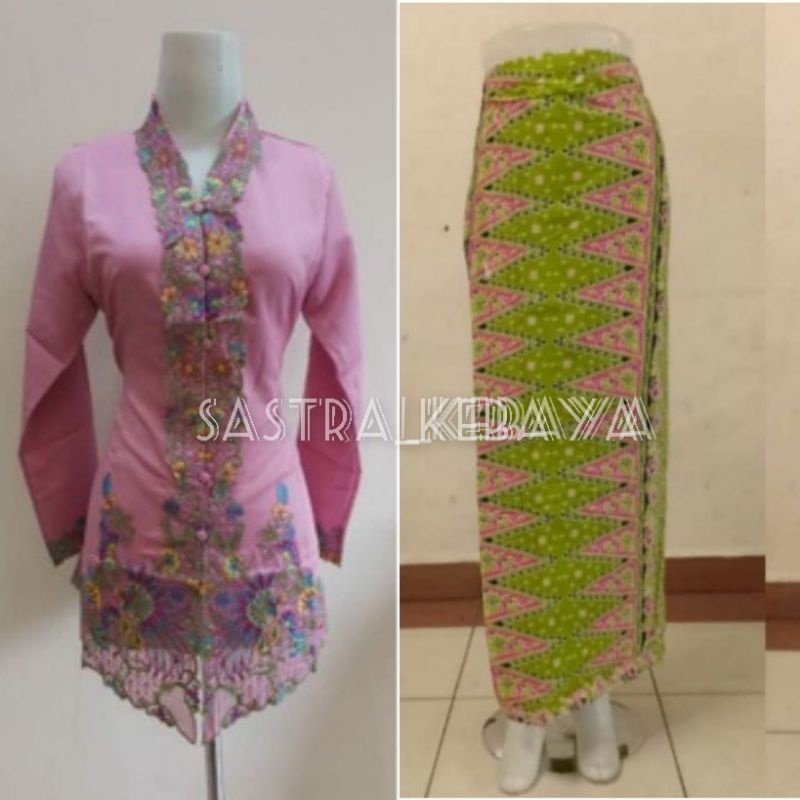 Sastra_Kebaya ~ Setelan Kebaya Encim Adat Betawi // Kebaya Encim Dewasa Katun Bordir // Baju Encim