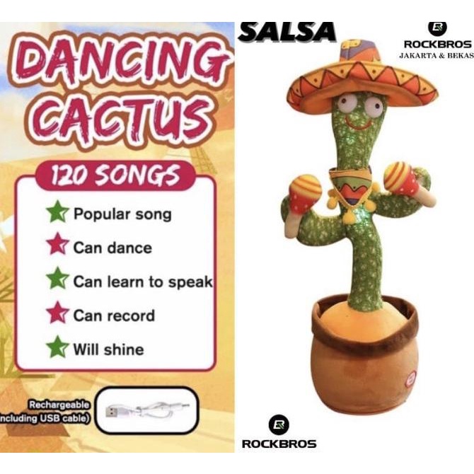 Tiktok Mainan Boneka Kaktus Joget Cactus Dance Menari Dancing Bicara