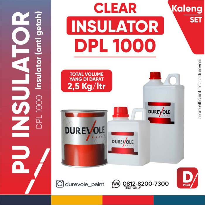 Durevole Pu Insulator Dpl 1000 (Kaleng Set + Thinner) Bestseller Thinner