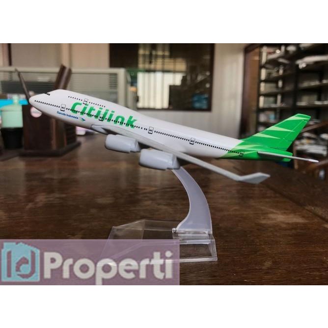 Miniatur Citilink Boeing B747 16Cm Model Pesawat Terbang Plane Diecast