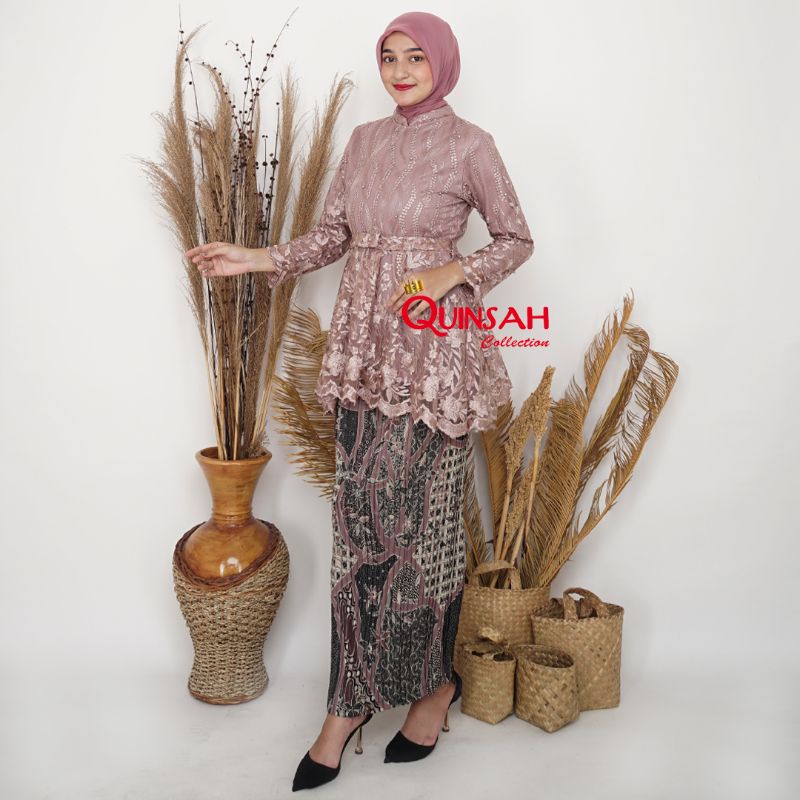 Setelan Kebaya Tile | Aurora Tile | Atasan Tile | Kebaya Modern | Kebaya Tile | Kebaya Wisuda dan Ko