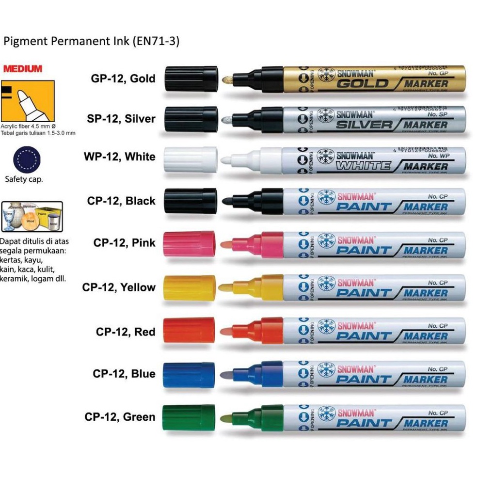 

Special Promo SPIDOL PAINT MARKER SNOWMAN MEDIUM TIP T8T