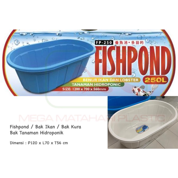Fishpond Kolam Bak Ikan Benur Lobster Tanaman Hidroponik 250 Liter