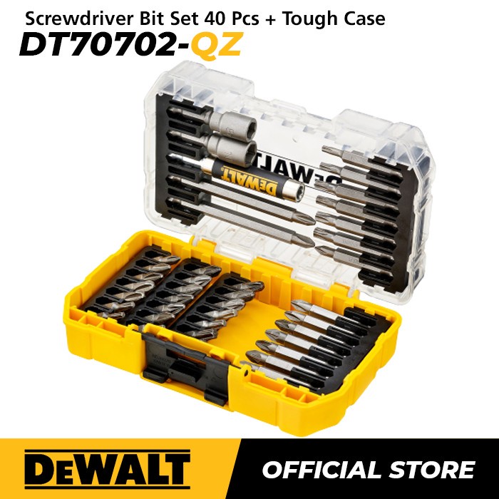 Terlaris Obengku Dewalt Screwdriver Bit Set 40 Pcs / Mata Obeng Set Dt70702