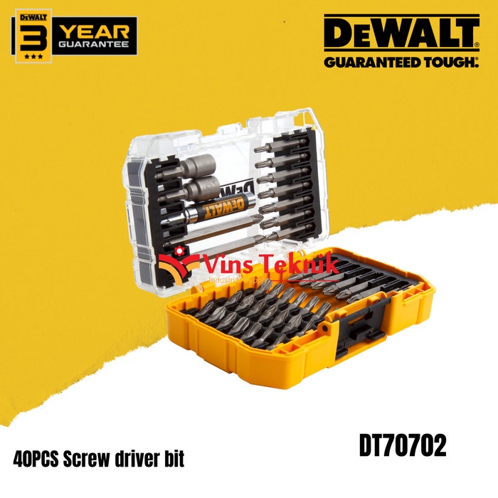 Terlaris Obengku Screw Driver Bit Set 40 Pcs Mata Obeng Set Dewalt Dt70702