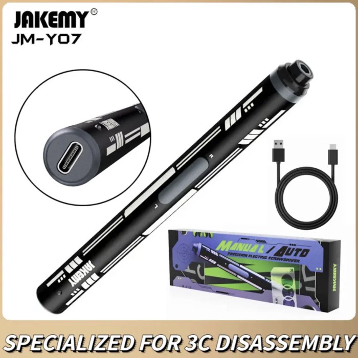Jakemy Y-07 Obeng Elektrik Wireless Magnetic Cordless Type-C Electric Terlariss 