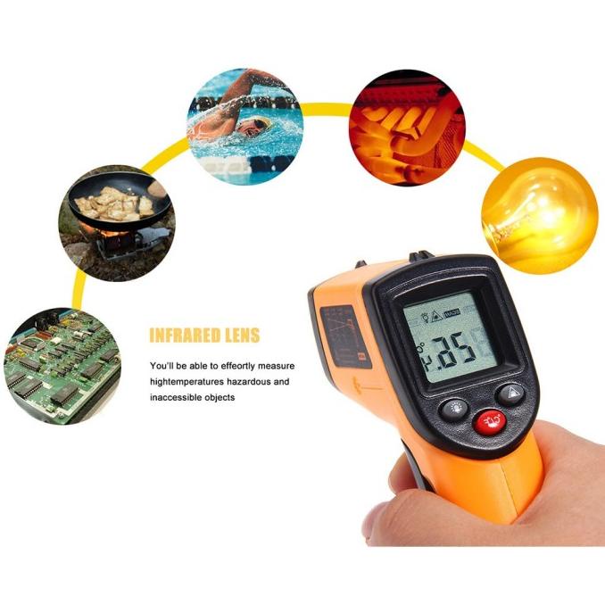 Thermogun Thermometer Industri Termometer Infrared Pengukur Suhu Panas