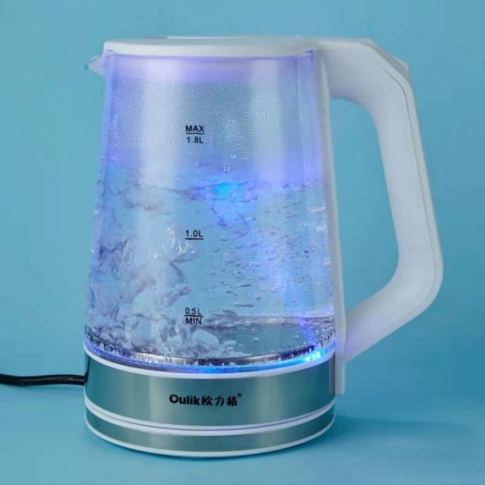 Electric Kettle/ Teko Listrik Kaca Idealife 1.8Litre Il-113S Jumbo