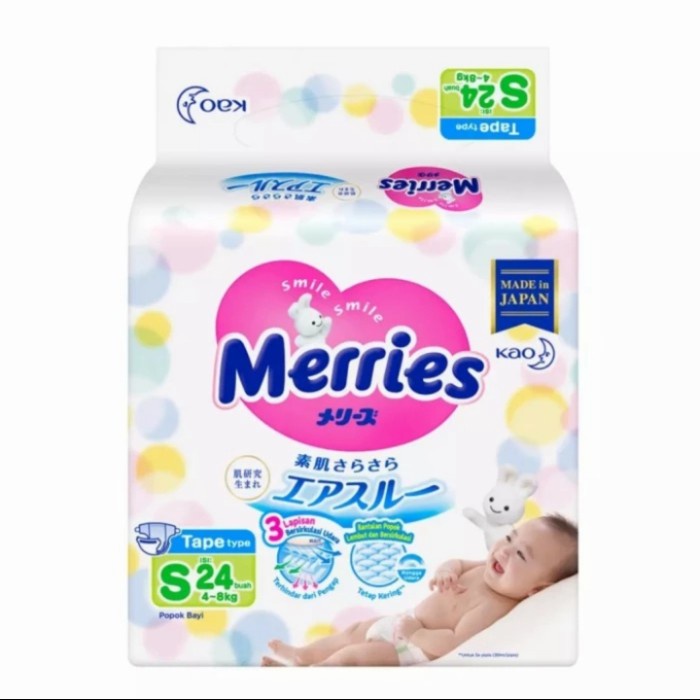 MERRIES PREMIUM TAPE S24 S 24 / POPOK BAYI TIPE PEREKAT PREMIUM S24