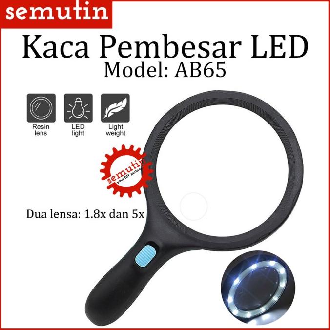 

Kaca Pembesar LED AB65 / Lampu Lup Lensa Magnifier Handheld / Membaca