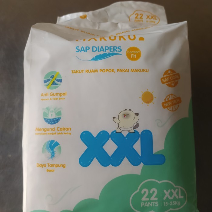 MAKUKU SAP DIAPERS COMFORT FIT XXL22 / XXL 22