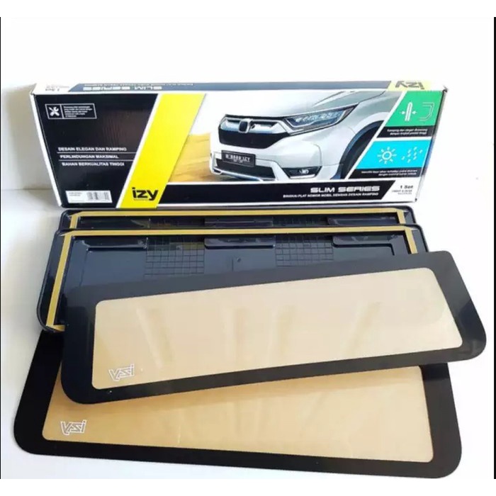 Tatakan Dudukan Plat Nomor Mobil Izy Slim Akrilik 46 Cm Brio Kode Br02